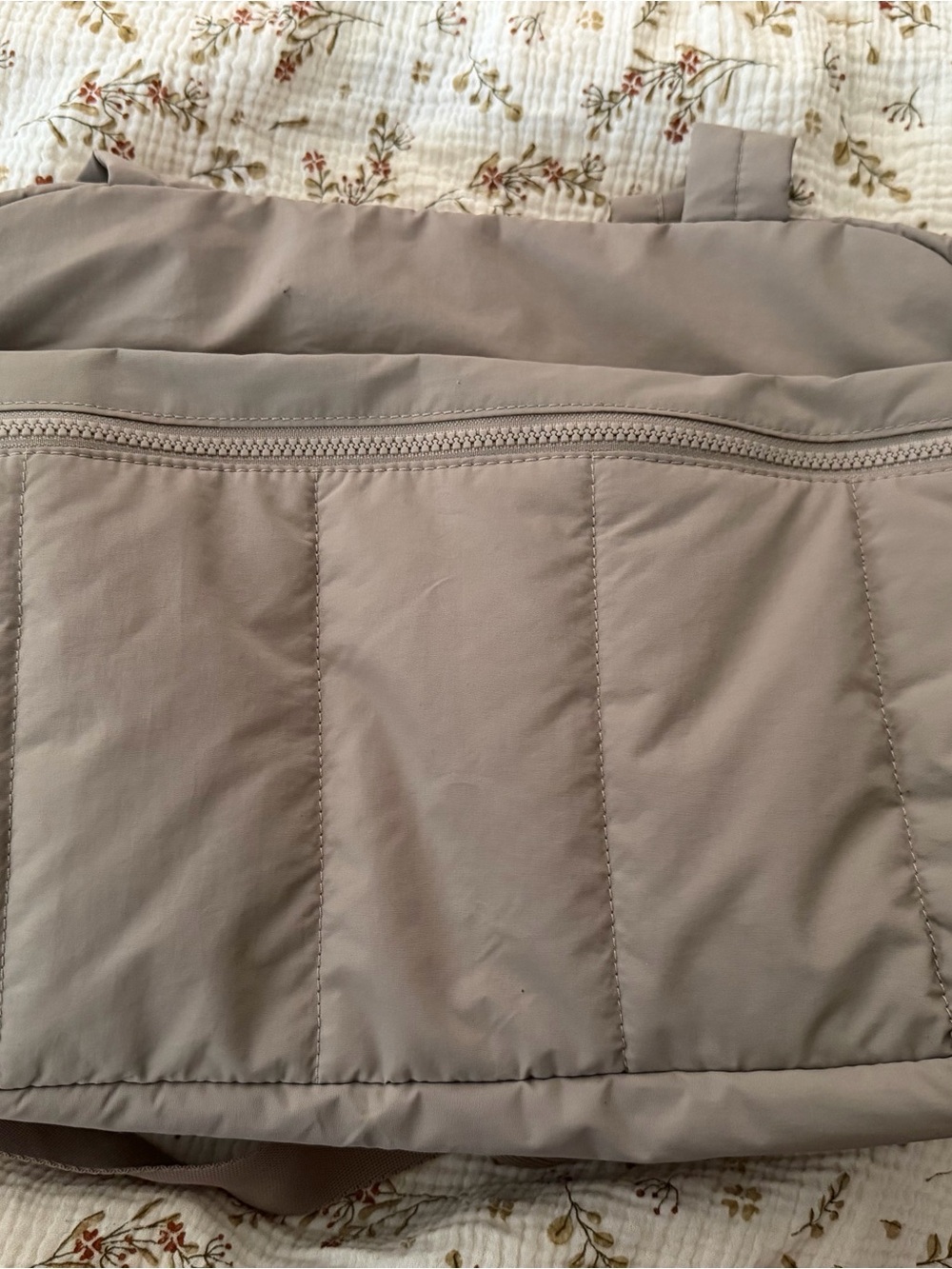Everyday Quilted Travel Tote in Taupe
